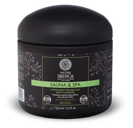 Sauna &amp; Spa Peeling with Salt-Based Detox Cedarwood 370 ml