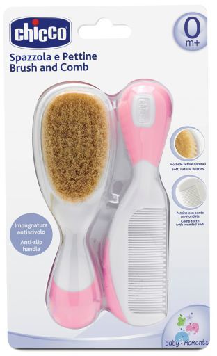 Natural hair brush and comb Rosa