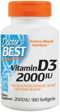 Vitamin D3 2000 IU 180 Softgels