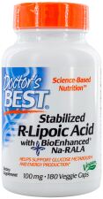 R-Lipoic Acid with BioEnhanced Na-RALA 100 mg 180 VCapsules