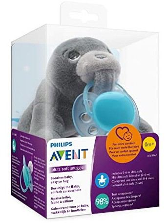 Ultra Soft Pacifier 0-6M + Stuffed Seal