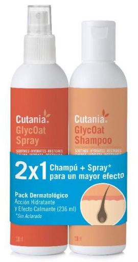 Cutania Glycoat Shampoo 236 ml + Spray 236 ml Set