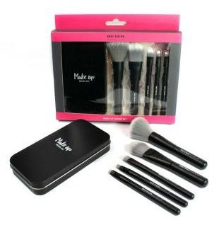 Black Edition 6-Piece Mini Makeup Brushes Set