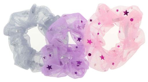 Wrinkled Hair Ties with Star Design 3 Units