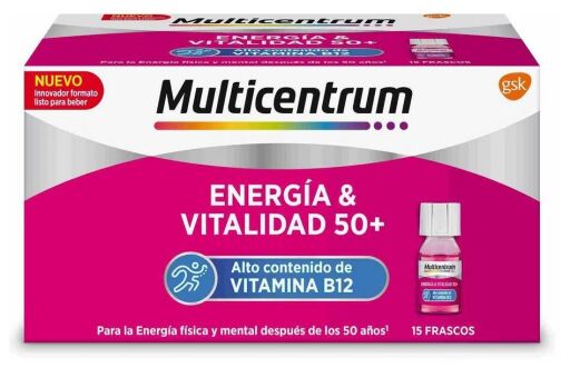 Multicentrum Energy &amp; Vitality Raspberry Flavor 15 Ampoules