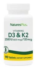 Vitamin D3 2500Ui+Vit K2 120Mcg 90 Tablets