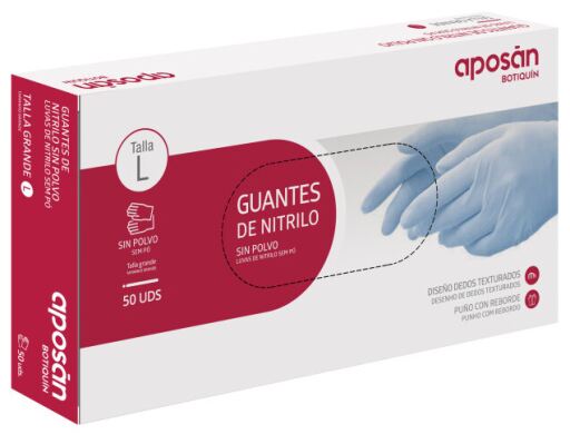 First Aid Kit Powder-Free Nitrile Gloves Size L 50 Units