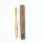 Soft Yellow Bamboo Toothbrush for Kids