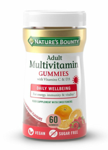 Adult Multivitamin with Vitamin C and D3 60 Gummies